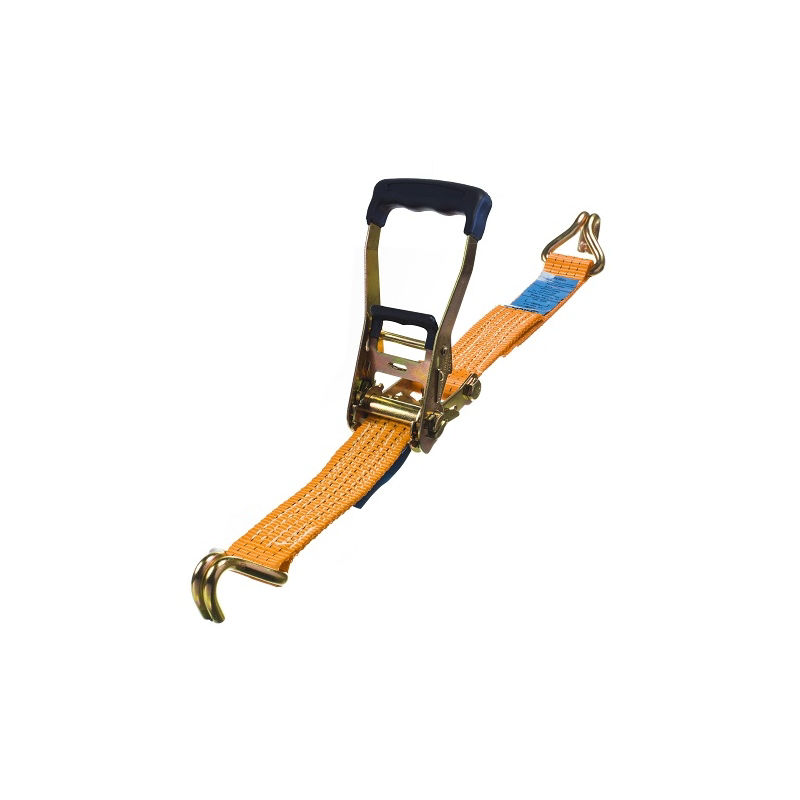 Spännband komplett 8000 kg, orange 0,5+9,5 m - krokar