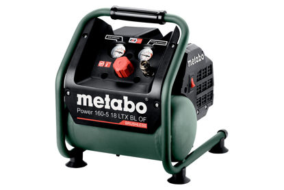 Metabo Power 160-5 18 LTX BL OF är en lätt och effektiv kompressor med kolborstfri motor för användning vid inredningsarbeten och på byggarbetsplatsen. Kompressorn är försedd med oljefri kolvkompressor, instrumentpanel samt armaturer och reglage integrera