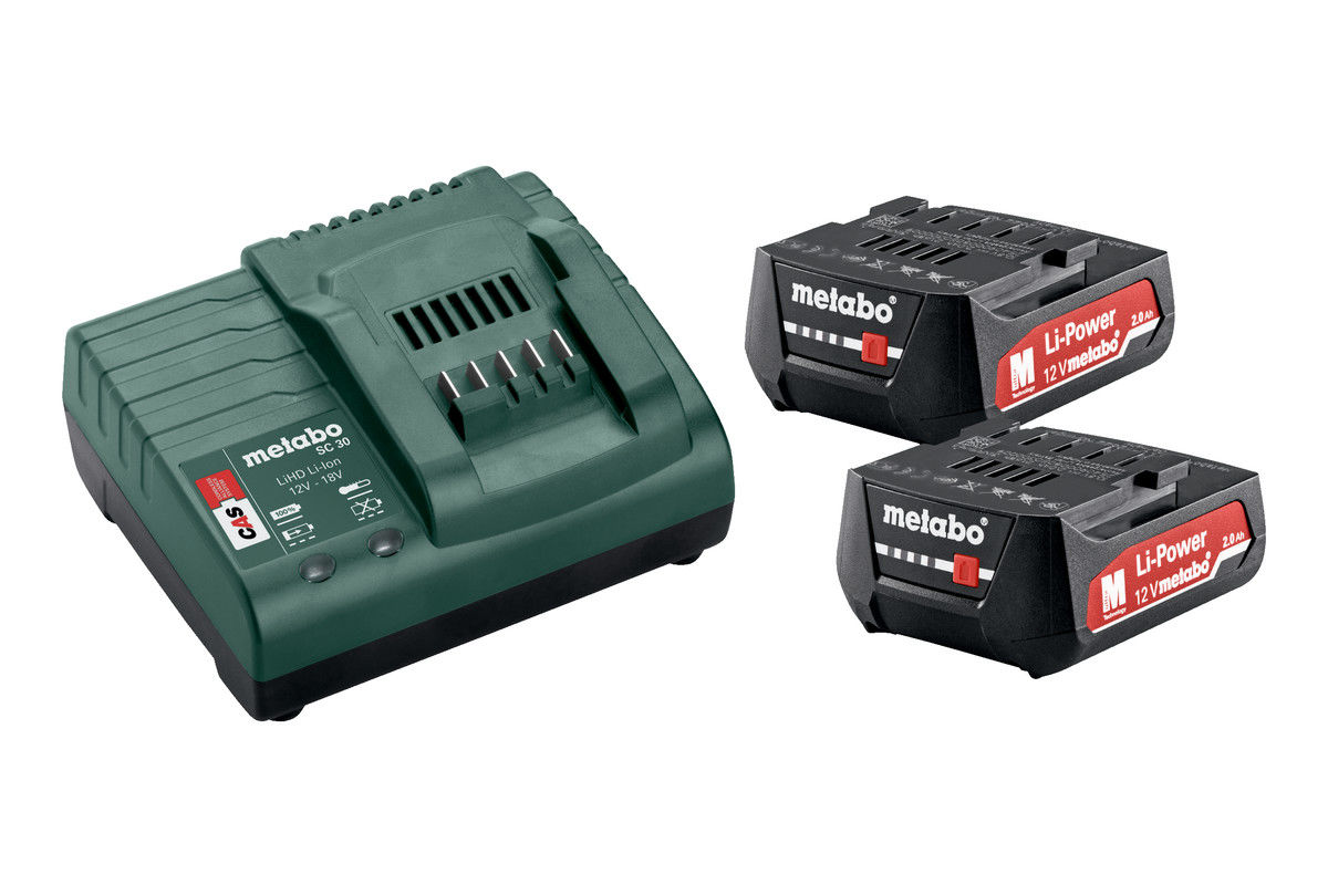 Metabo BAS-SATS 12V 2 X 2,0 AH - laddare