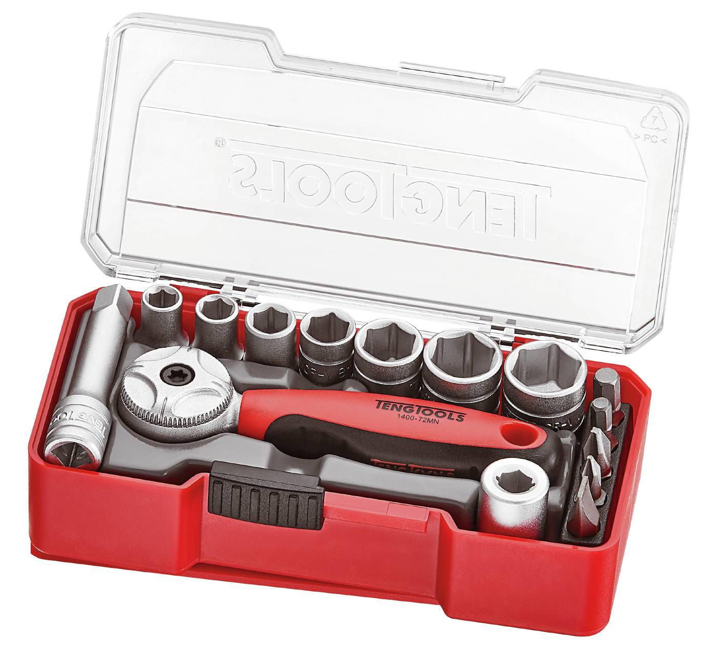 Teng Tools hylsnyckelsats TJ1415 med 1/4? fyrkantsfäste (15 delar) - mm