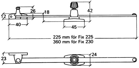 ASSA Fönsterhållare Fix 230 Vit SB