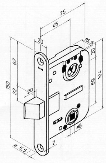 ASSA Låshus Abloy 9456 Höger