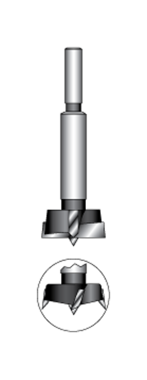 Cobolt HM-kvistborrsats i trälåda, 15 - 35 mm