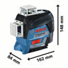 Bosch GLL 3-80 C Kors-/Linjelaser LR7/12V/LB 3x360