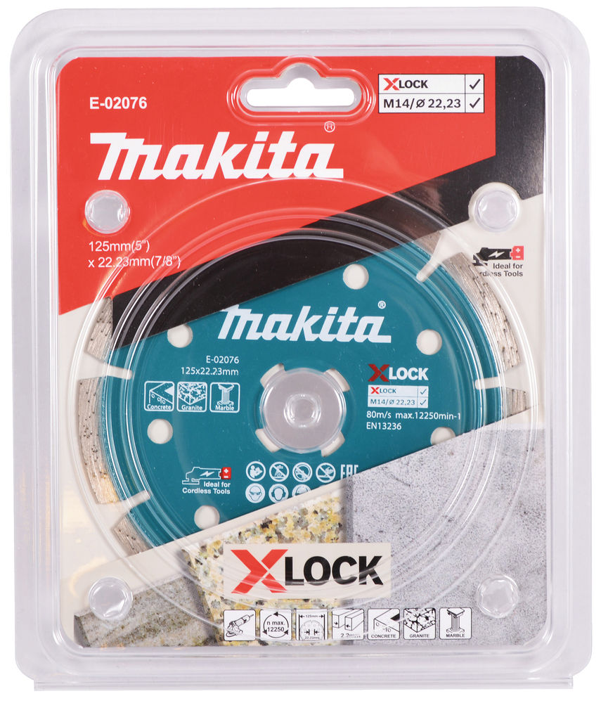 Makita E-02076 Diamantkapskiva X-Lock 125 mm - betong