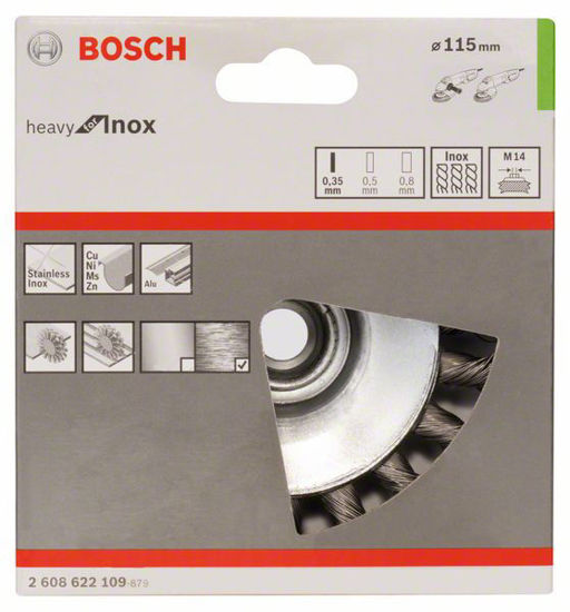 Bosch Konborste Vågformad 115mm Inox M14
