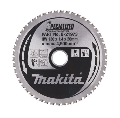 Makita B-21973 Sågklinga HM 136x20x1,4mm 50T Metall