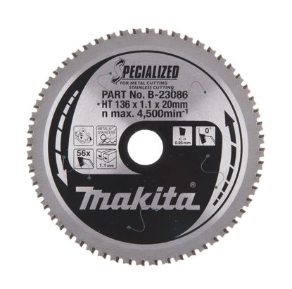 Makita B-23086 Sågklinga HM 136x20x1,1mm 56T Rostfritt stål