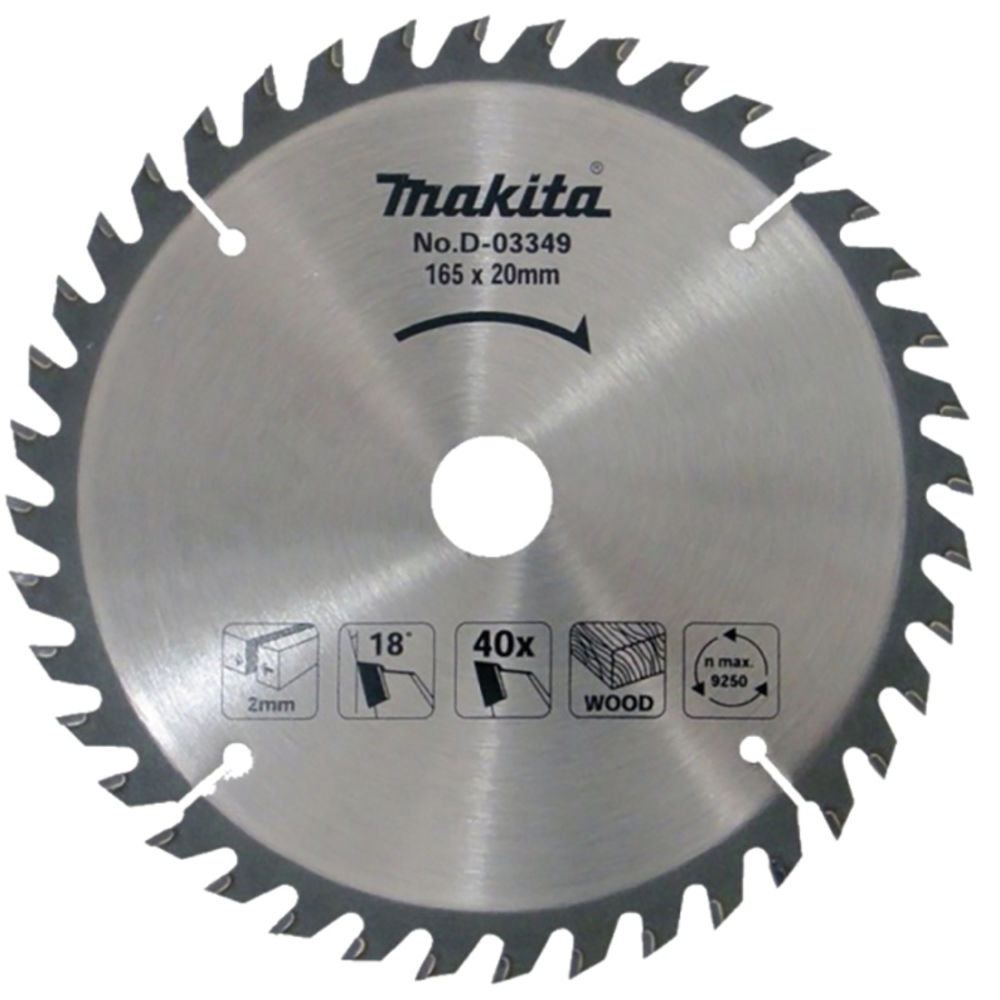 Makita D-03349 Sågklinga HM 165x20x2mm 40T - med