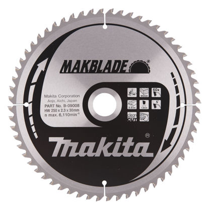 Makita B-09008 Sågklinga HM 250x30x2,3mm 60T Trä
