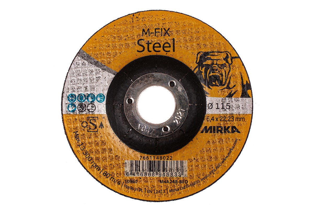 Mirka NAV M-FIX 115x6,4x22,23 M4A24R - rostfritt stål