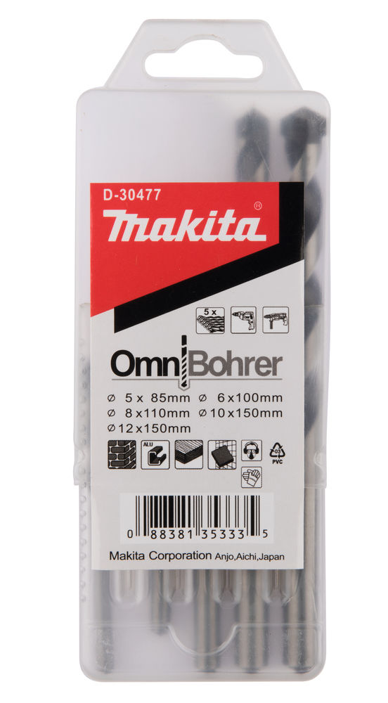 Makita D-30477 Borrsats Universalborr 5-delar - trä