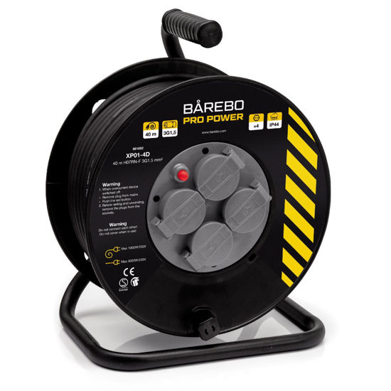 Bårebo Pro Power Kabelvinda 40m 3G1,5 RDOE