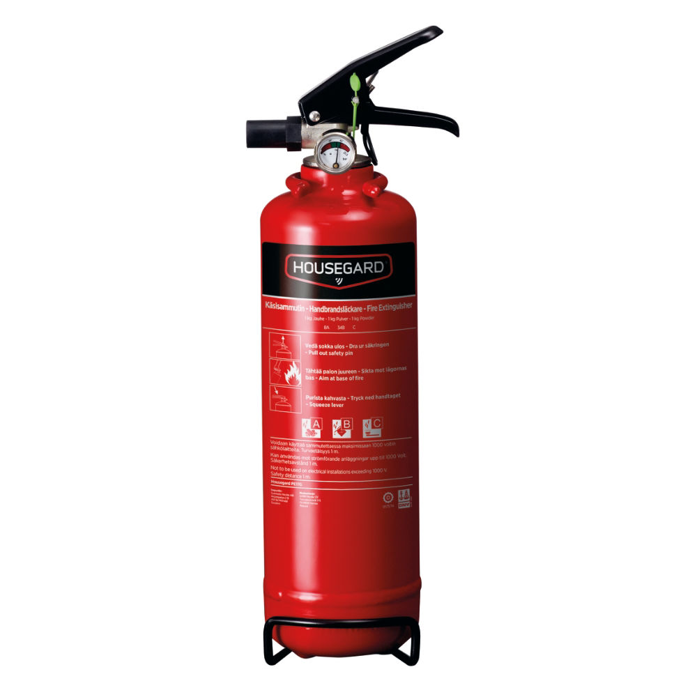 Housegard Brandsläckare Pulver 1KG 8A PE1PR-SE - bil