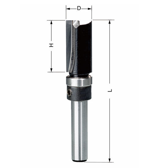 Delver Bottenskärande Mallfräs 19×10×57mm S=8mm