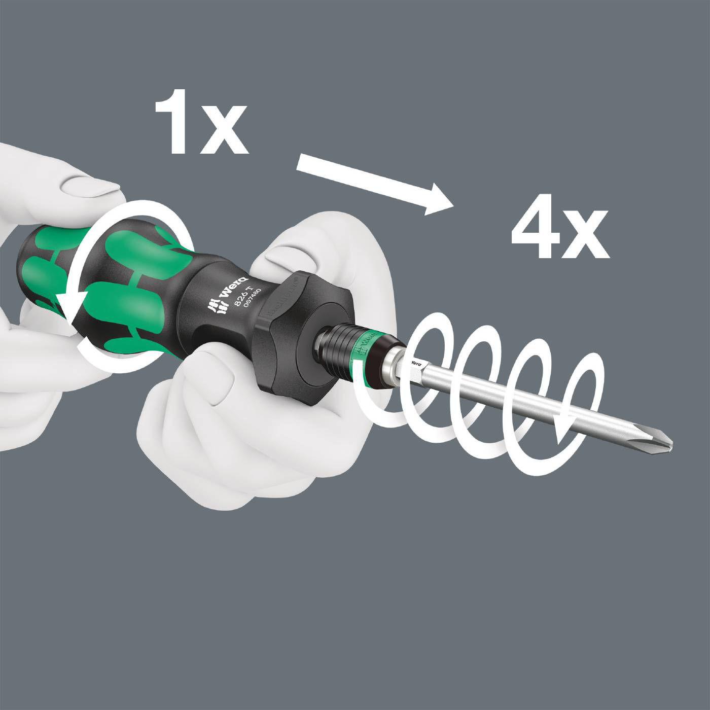 Wera bitsskruvmejsel 826 T Kraftform Turbo - precision