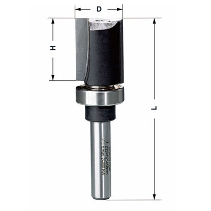 Delver Bottenskärande Mallfräs 19×25×72mm S=8mm