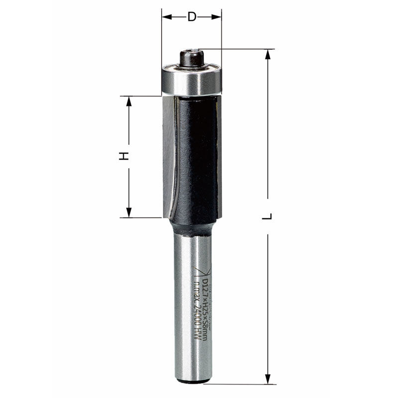Delver Kantfräs 19×32×80mm S=8mm - med