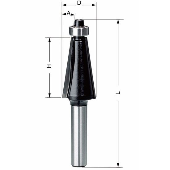 Delver Fasfräs 17×26×72 8° S=8mm