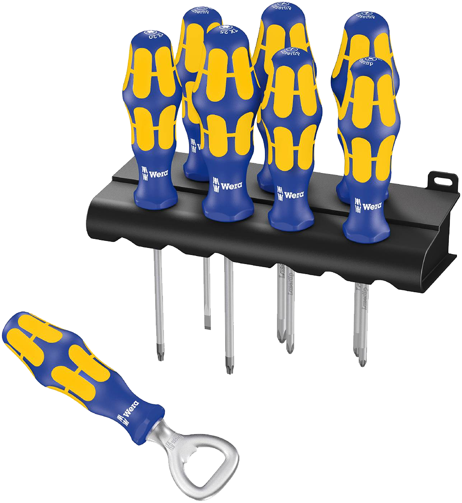Wera Skruvjemselsats Kraftform Sweden Edition 7-delar + flasköppnare - multi
