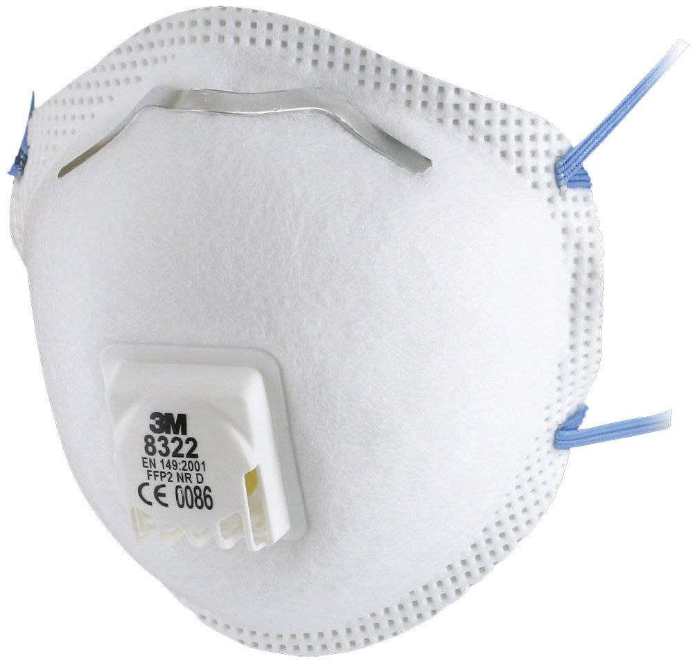 3M Filtrerande halvmask 8322 FFP2V - värme