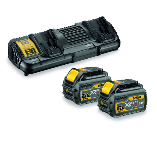 Bild på DeWalt DCB132T2 Snabbladdare 2-ports FlexVolt  + 2st 54V Batterier