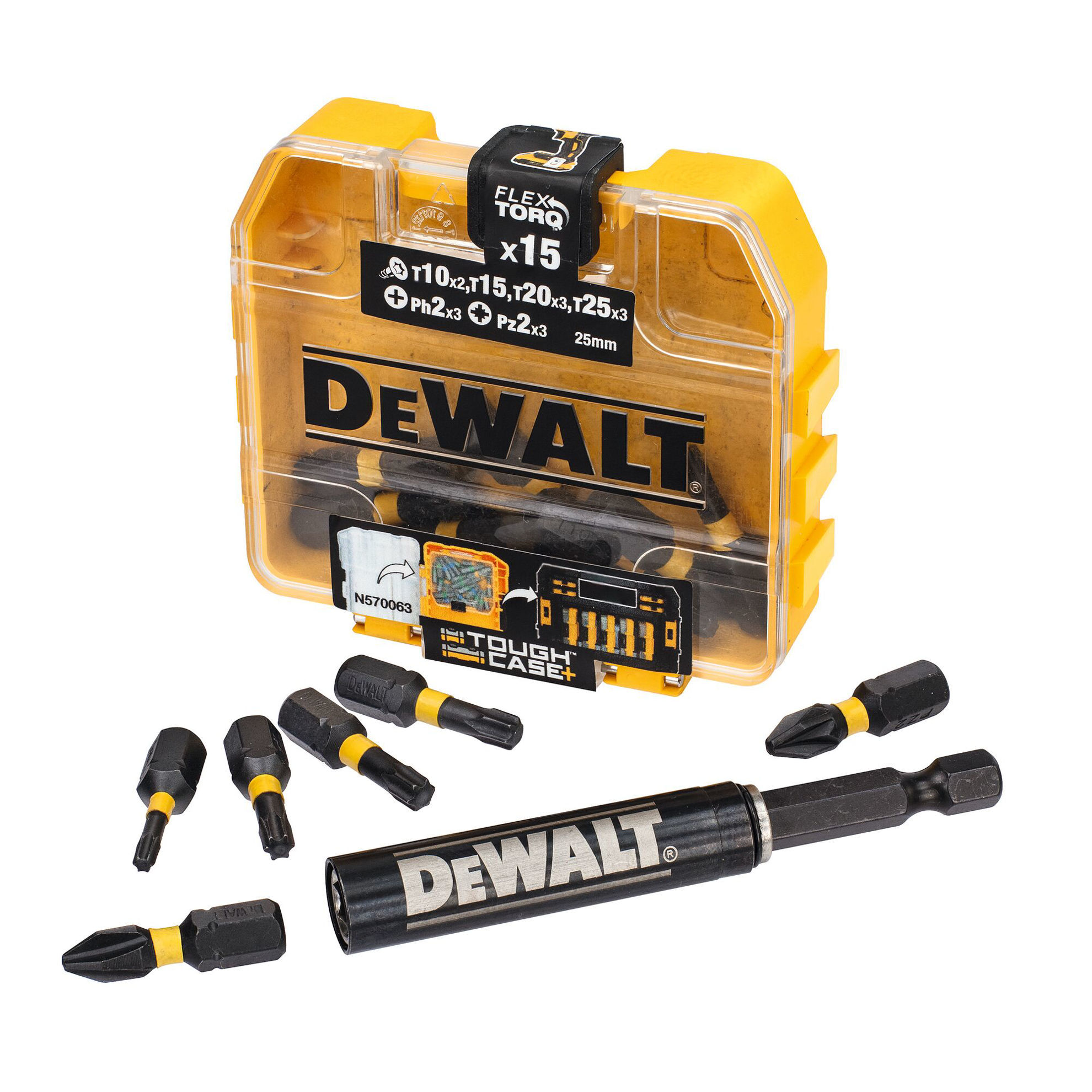 DeWalt DT70577T Bitssats Impact Torsion 25mm (16-delar) - med