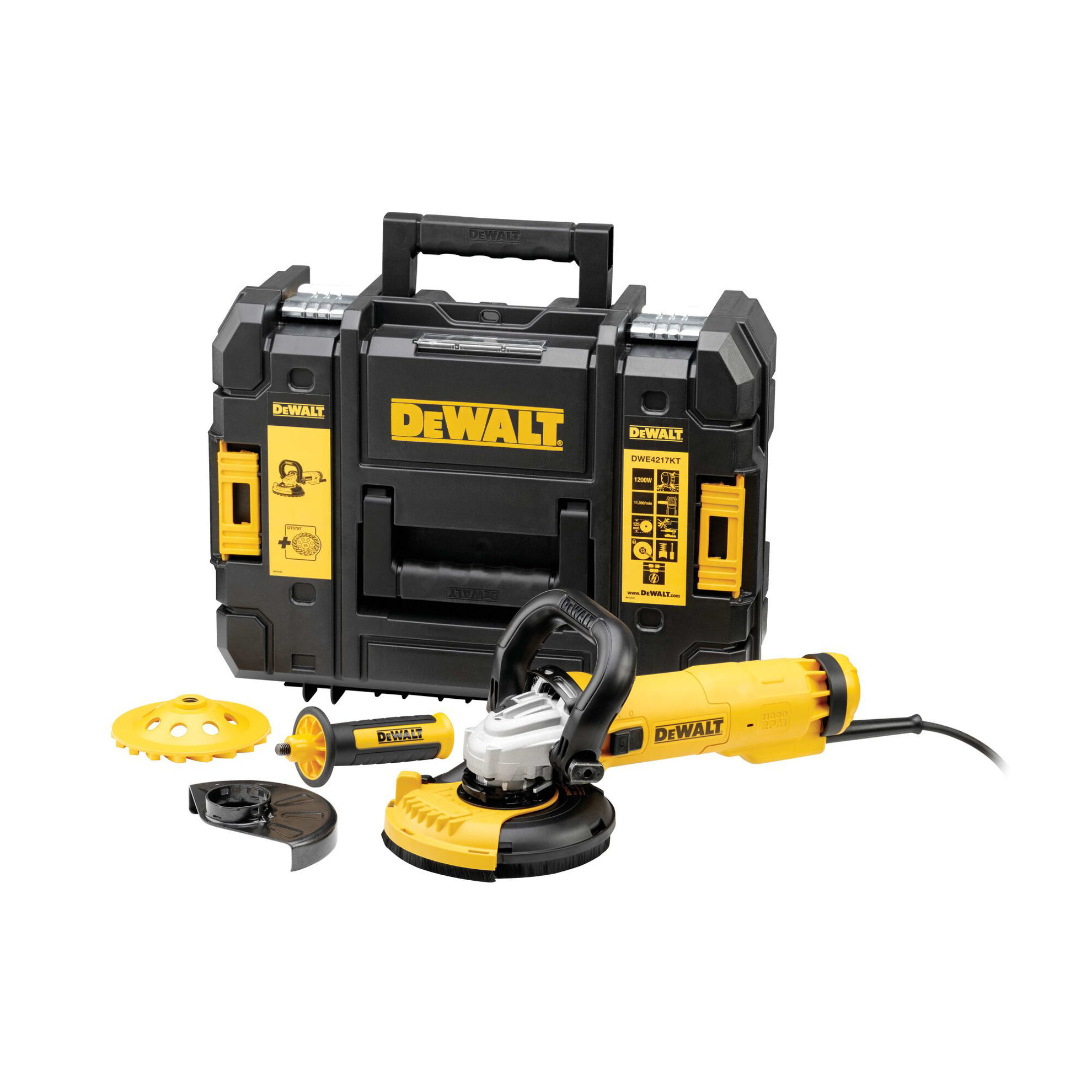 DeWalt DWE4217KT Vinkelslip 125mm (1200W) - kit
