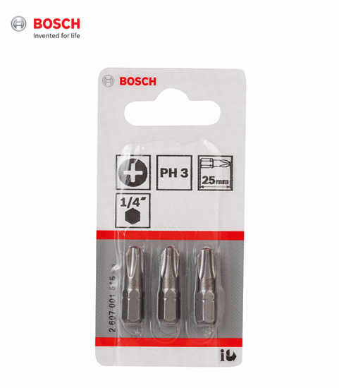 Bild på Bosch Bits PZ1-PZ3 25mm (3-P)