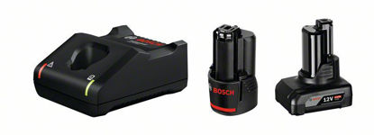 Bild på Bosch Startset Laddare/Batterier 12V (1x2AH & 1x4AH M/GAL 12V)