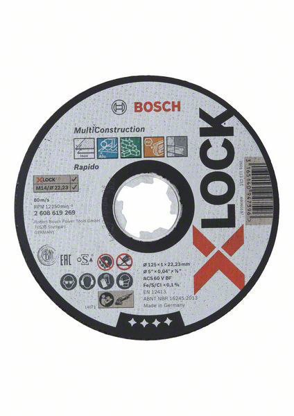 Bosch X-LOCK Kapskiva Multi Construction 125x1,0x22,2mm - plast