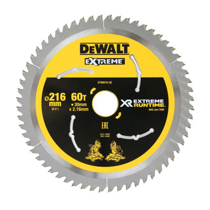 Bild på DeWalt DT99570 Sågklinga XR 216mm 60T (Fina Snitt)