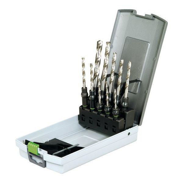 Festool Centrotec Borrsats HSS 3-10mm (10-delars) - med