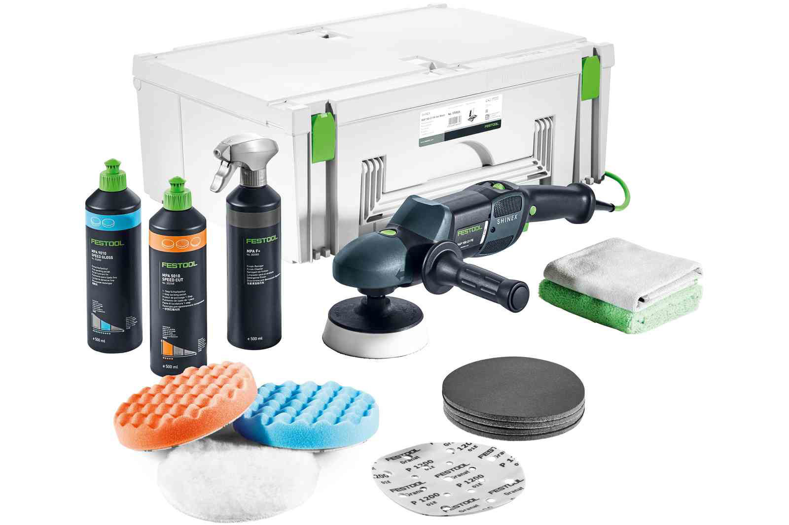 Festool Polermaskin RAP 150-21 FE-Set Wood SHINEX - de