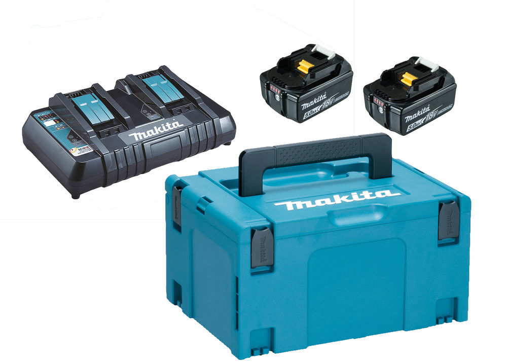 Makita Powerpack (Laddare + 2st 18V 5,0ah batterier)