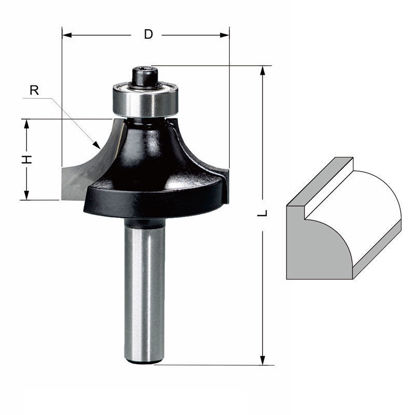 Delver Avrundningsfräs R4.8 22.2x11.1x54 S=8