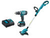 Makita DLX2114S Combokit Grästrimmer DUR181+DHP453 (1x3,0ah)