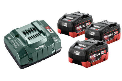 Bild på Metabo BAS-SET (3x18V 5,5ah LI-HD batterier + Snabbladdare)