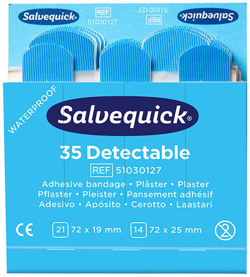 Bild på Cederroth Plåster Detekterbar Salvequick Blå 210ST