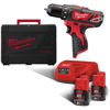 Bild på Milwaukee M12 BDD-202C Borr-/Skruvdragare 12V (2x2,0ah)