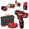 Bild på Milwaukee M12BDDXKIT-202C Borr-/Skruvdragarkit 12V (2x2,0ah)