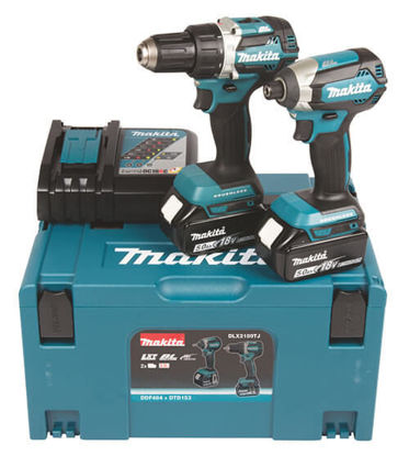 Bild på Makita DLX2189TJ Combokit 18V (DDF484+DTD153) 2x5,0ah