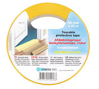Picture of Stokvis Byggtejp Gul Räfflad 50mm x 33m