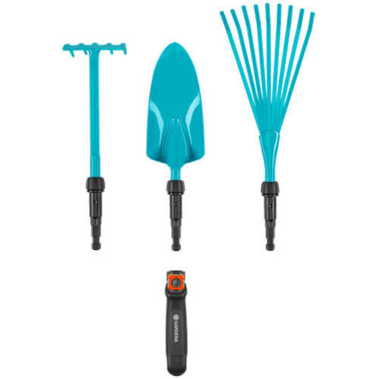 Bild på Gardena 08944-30 Combisystem set med kratta spade och räfsa