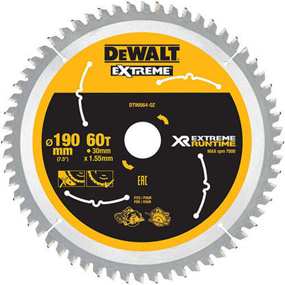 Bild på DeWalt DT99564 Sågklinga XR 190mm 60T (Fina Snitt)