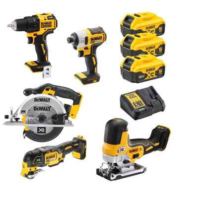 DeWalt DCK555P3 Verktygspaket 18V 3x5,0ah 5st verktyg