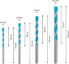 Bosch Expert MultiConstruction CYL-9 borrsats, 4/5/6/8 mm, 4 st.