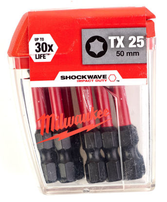 Milwaukee Bits Shockwave TX25x50mm 10-P