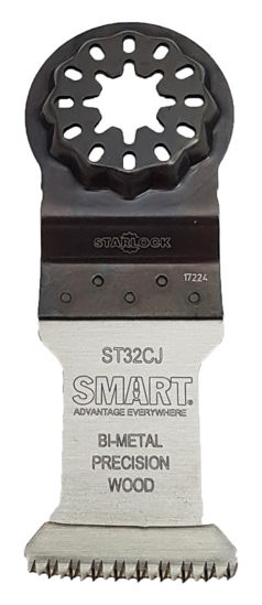 SMART Sågblad Starlock 32mm Japantandat blad för exakta snitt i trä, plast, trägolv - 3-P
