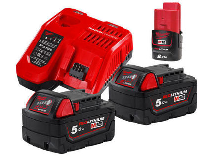 Milwaukee M18 NRG-502 Batteripaket 18V (2x5,0ah + Laddare)